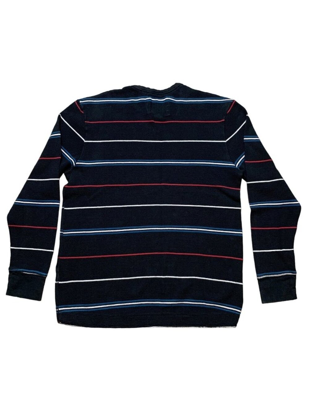 VURT Knit Sweater Mens Size XL Black Striped Long Sleeve Pullover Crew Neck - Picture 2 of 12